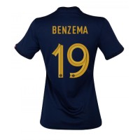 Maglie da calcio Francia Karim Benzema #19 Prima Maglia Femminile Mondiali 2022 Manica Corta
